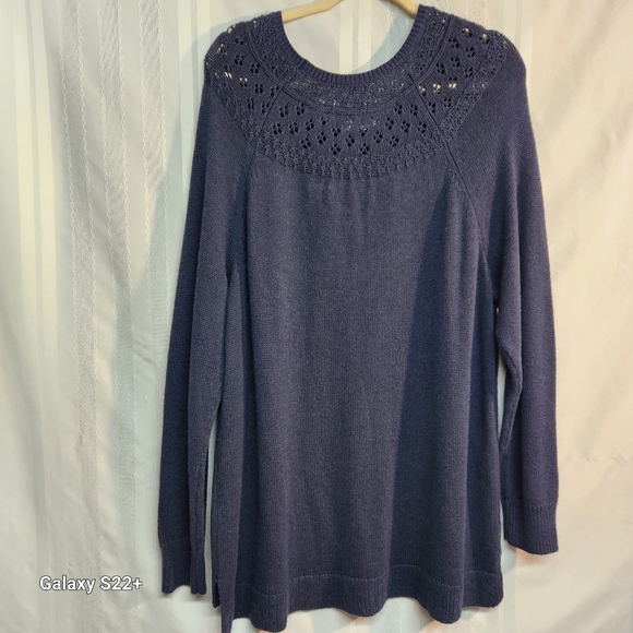 SOMONA BLUE PLUS SIZE LONGSLEEVE SWEATER SIZE XXL - Picture 4 of 11
